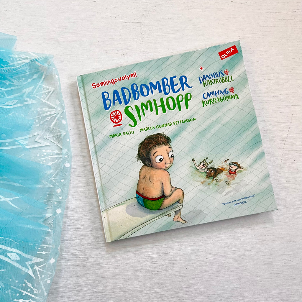 Badbomber och simhopp - bilderbok - 3-6 år - Författare: Marin Salto - Illustratör: Marcus Gunnar Pettersson - OLIKA