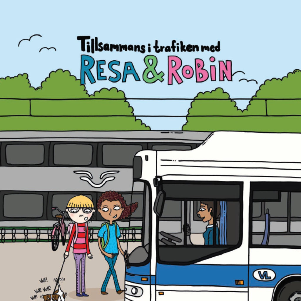 Omslaget till Tillsammans i trafiken med Resa & Robin.
