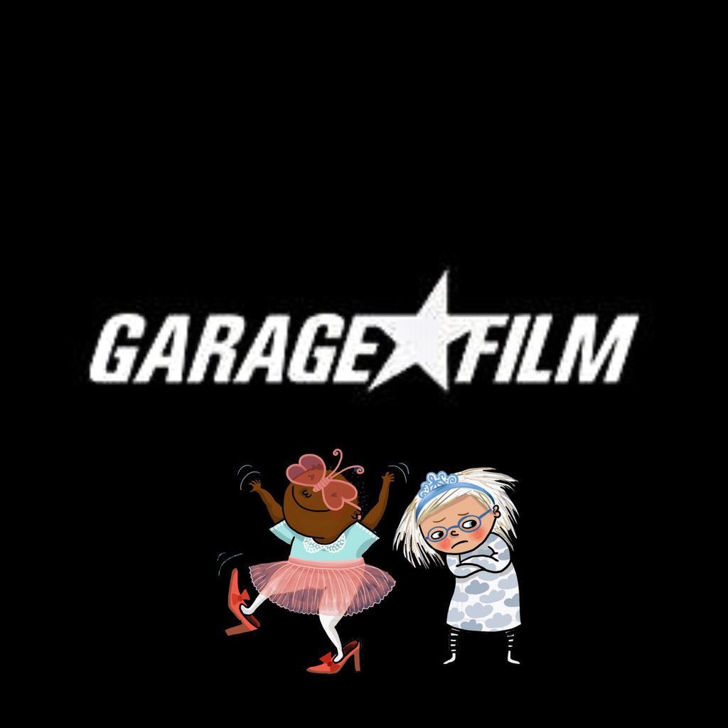 Garagefilms logga och Alvdis och Hamsa mot svart bakgrund.