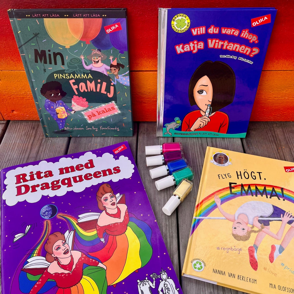 Bokpaket Pride, 6-9 år. Tre barnböcker i ett paket!