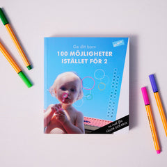 Metodboken Ge ditt barn 100 möjligheter istället för 2 syns på vit yta med några pennor