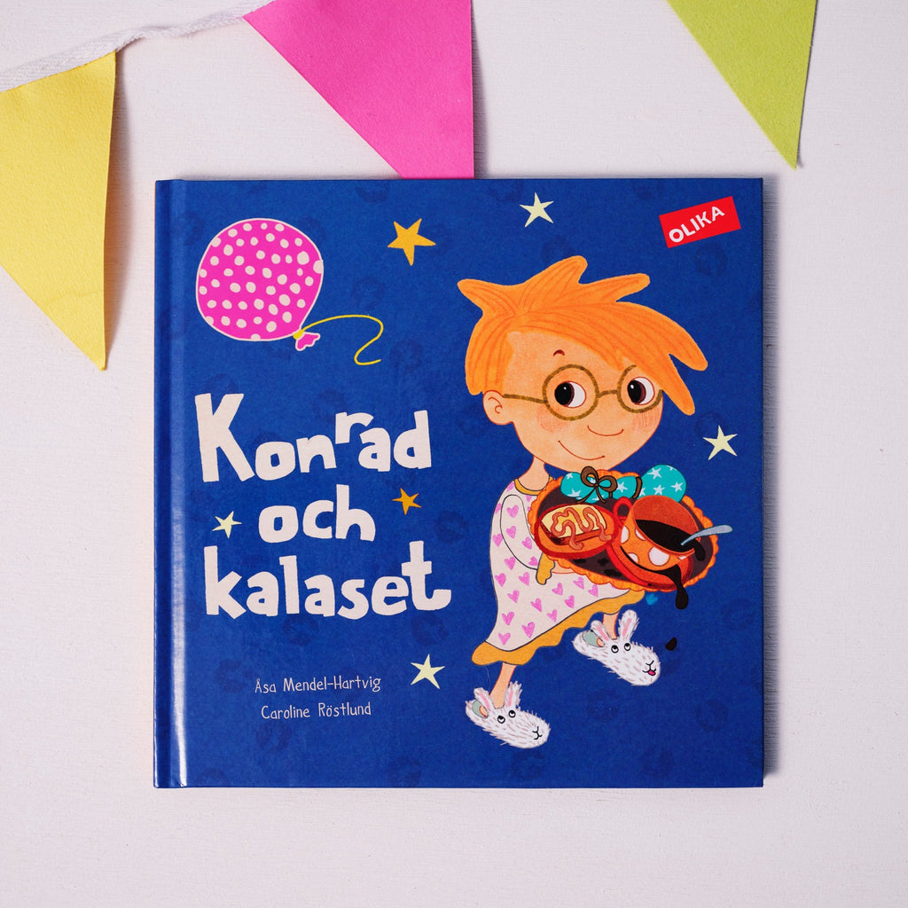 Konrad och kalaset - Bilderbok 1-3 år - OLIKA förlag - Författare: Åsa Mendel-Hartvig - Illustratör: Caroline Röstlund