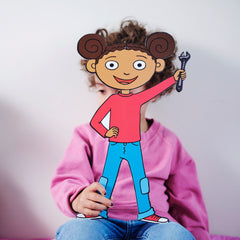 Cardboard figure: Inventor Johanna